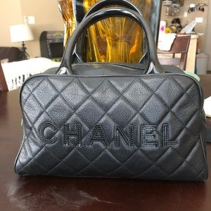 Authentic CHANEL CC Logo Bowling bag